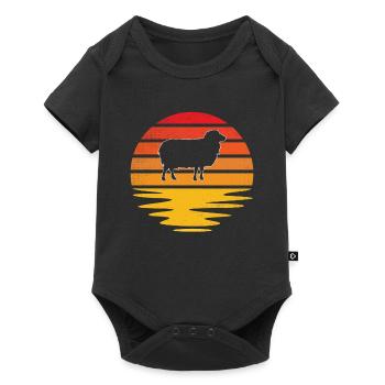Sheep Retro - Baby Premium short-sleeve bodysuit - black - Front