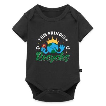 Recycling This Princess Recycles Go Green Recycler - Baby Premium short-sleeve bodysuit - black - Front