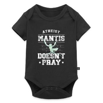 Atheist praying mantis does not pray insects - Baby Premium short-sleeve bodysuit - black - Front