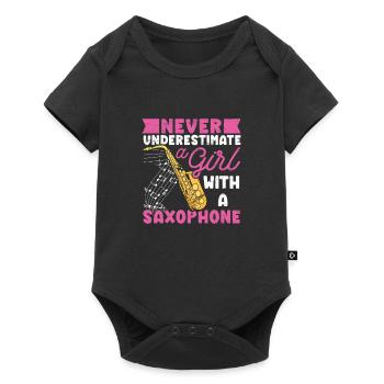 Saxophone Musicien Jazz Musicien - Body à manches courtes Premium Bébé - noir - Devant