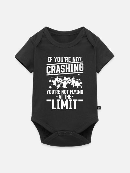 Drone Pilot - If You're Not Crashing - Funny Drone - Premium kortærmet baby-body  - sort