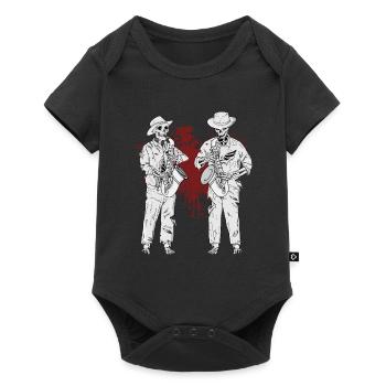 Saxophone Gift Men Big Band Music Saxophone - Baby Premium short-sleeve bodysuit - black - Front