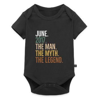 Juni 2017 Der Mann Der Mythos Die Legende - Baby Premium Kurzarmbody - Schwarz - Vorne