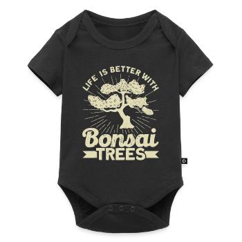 Bonsai Tree Gift Japan Bonsai Garden - Baby Premium short-sleeve bodysuit - black - Front