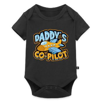 pilot flugzeug fliegen tochter geschenkidee gesche - Baby Premium Kurzarmbody - Schwarz - Vorne