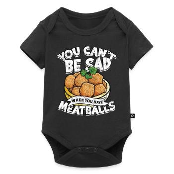 Boulettes de viande mangent des spaghettis cadeau cadeau - Body à manches courtes Premium Bébé - noir - Devant