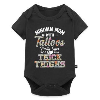 Super Mom Drives Minivan Lifestyle Minivan Moms - Baby Premium short-sleeve bodysuit - black - Front