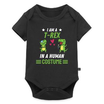 Tyrannosaurus Rex Costume Dino Cadeau T Rex - Body à manches courtes Premium Bébé - noir - Devant