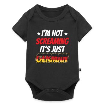 Ich Schreie Nicht Es Ist Nur Deutsch Deutschland - Baby Premium Kurzarmbody - Schwarz - Vorne