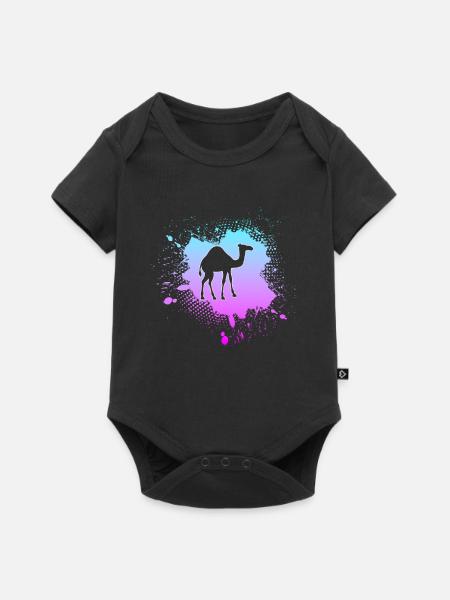 Dromedar - Baby Premium Kurzarmbody - Schwarz