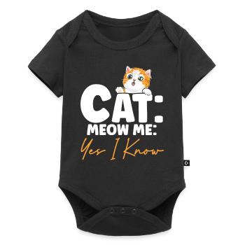 Cat Sayings Cat Cat Lover Gift - Baby Premium short-sleeve bodysuit - black - Front