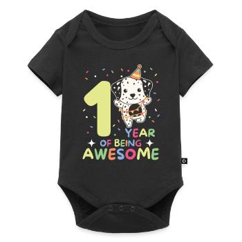 Dalmatians for 1st birthday for children one year - Baby Premium short-sleeve bodysuit - black - Front