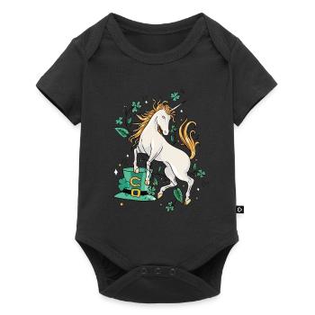 Licorne mythique créature porte-bonheur porte-bonheur chanceux Nouvel An - Body à manches courtes Premium Bébé - noir - Devant