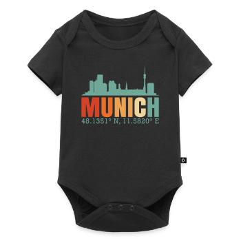 Munich Skyline - Baby Premium short-sleeve bodysuit - black - Front