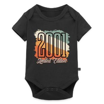 2001 Year of birth Birthday Year of construction Vintage Retro - Baby Premium short-sleeve bodysuit - black - Front