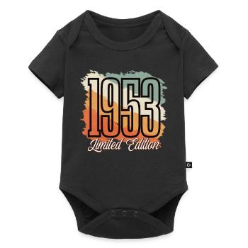 1953 Année de naissance Anniversaire Année de construction Vintage Rétro - Body à manches courtes Premium Bébé - noir - Devant