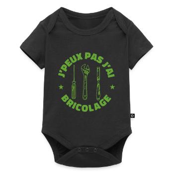 j'peux pas j'ai bricolage réparer bricoleur - Body à manches courtes Premium Bébé - noir - Devant