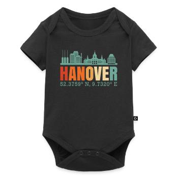 Hannover - Baby Premium Kurzarmbody - Schwarz - Vorne