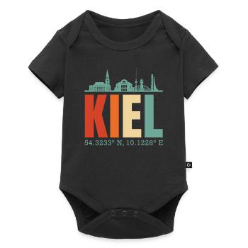 Kiel - Baby Premium Kurzarmbody - Schwarz - Vorne