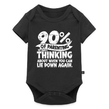 parents gift mother gift idea father family - Baby Premium short-sleeve bodysuit - black - Front