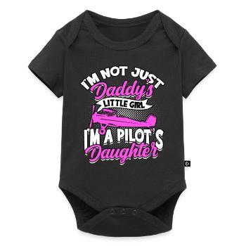 pilot flugzeug fliegen tochter geschenkidee gesche - Baby Premium Kurzarmbody - Schwarz - Vorne