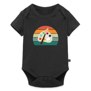 Maler Malerin Zeichnen Zeichner Zeichnerin Farbe - Baby Premium Kurzarmbody - Schwarz - Vorne