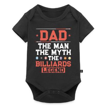 Billard Joueur de billard Balle Papa Papa - Body à manches courtes Premium Bébé - noir - Devant