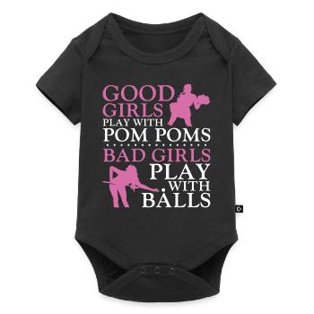 Billiards Pool Player Ball Girl - Baby Premium short-sleeve bodysuit - black - Front