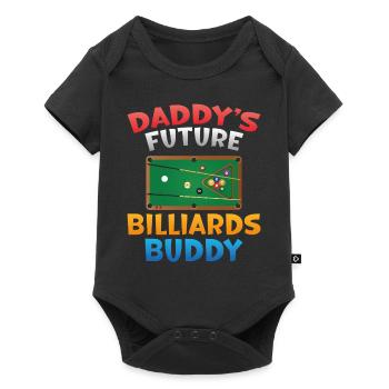Billard Joueur de billard Balle Papa Fils - Body à manches courtes Premium Bébé - noir - Devant