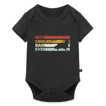 Best Father - Cavalier King Charles Spaniel - Baby Premium short-sleeve bodysuit - black - Front