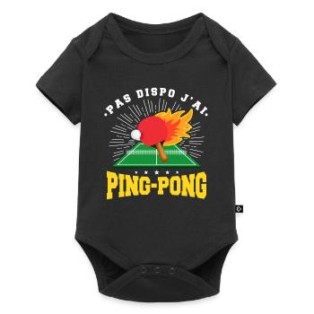 Ping Ping Pongiste Retraite - Body à manches courtes Premium Bébé - noir - Devant