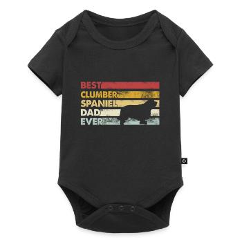 Bester Vater Aller Zeiten - Clumber Spaniel - Baby Premium Kurzarmbody - Schwarz - Vorne
