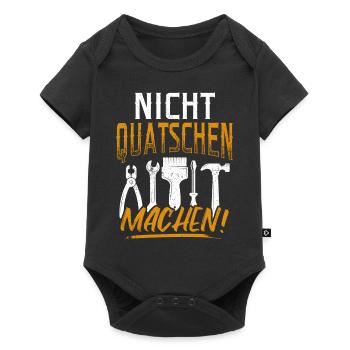 Handwerker Spruch Handwerker Meister Maler Maurer - Baby Premium Kurzarmbody - Schwarz - Vorne