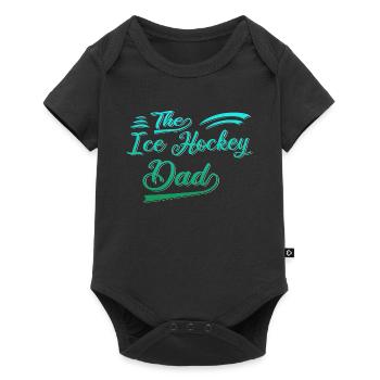 Le papa du hockey sur glace - Body à manches courtes Premium Bébé - noir - Devant