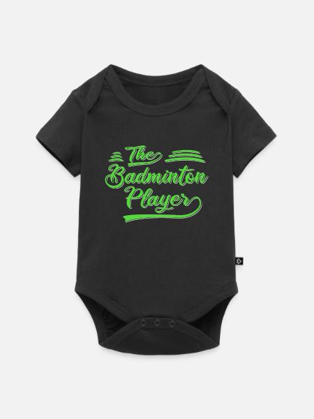 der Badminton Spieler - Baby Premium Kurzarmbody - Schwarz