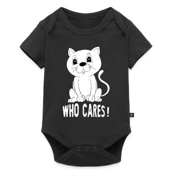 Katzen Mutter Miau Lustig Katzendame T-Shirt - Baby Premium Kurzarmbody - Schwarz - Vorne