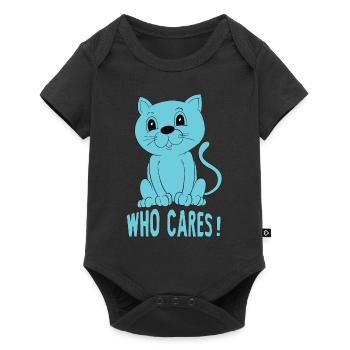 Katzen Mutter Miau Lustig Katzendame T-Shirt - Baby Premium Kurzarmbody - Schwarz - Vorne