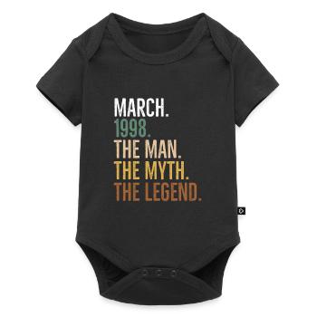 March 1998 The Man The Myth The Legend - Baby Premium short-sleeve bodysuit - black - Front