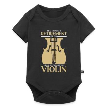 Violon Oui J’ai un instrument de régime de retraite - Body à manches courtes Premium Bébé - noir - Devant