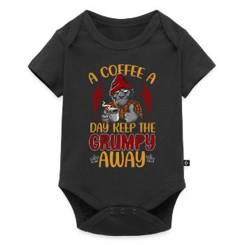 A coffee a day keeps the grumpy ones away - Baby Premium short-sleeve bodysuit - black - Front