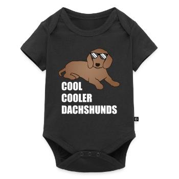 Cool teckel disant chien amoureux cadeau - Body à manches courtes Premium Bébé - noir - Devant