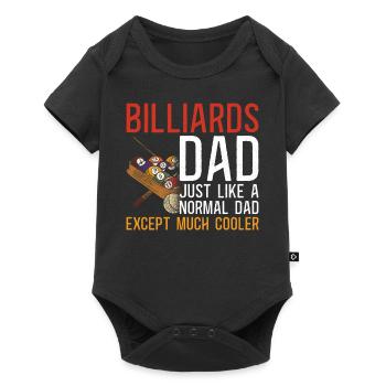 Billard Joueur de billard Ball Papa - Body à manches courtes Premium Bébé - noir - Devant
