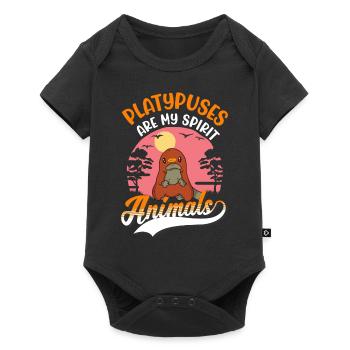 Schnabeltier Spirit Animal Platypus - Body à manches courtes Premium Bébé - noir - Devant