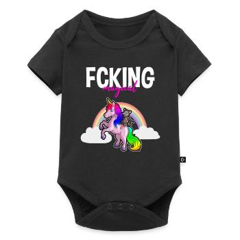 Opossum Design für Possum Fans und Opossum Fans - Baby Premium Kurzarmbody - Schwarz - Vorne