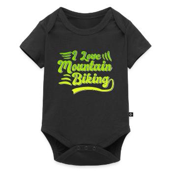 I love mountain biking - Baby Premium short-sleeve bodysuit - black - Front