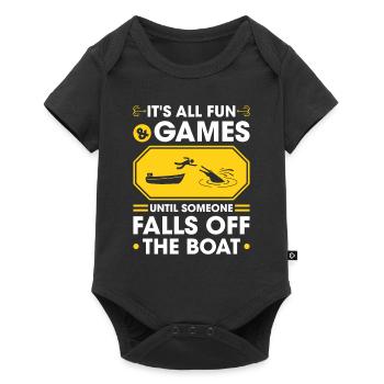 Gator Hunting All Fun and Games, Funny Alligator - Baby Premium short-sleeve bodysuit - black - Front
