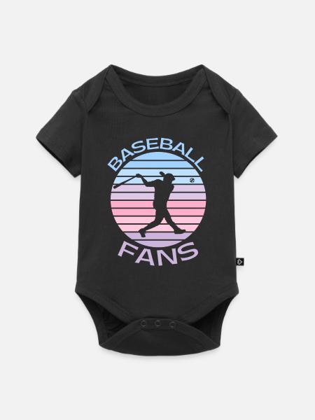 Baseball-Fans - Baby Premium Kurzarmbody - Schwarz