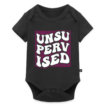 Unbeaufsichtigt Sarkastisch Unsupervised Humor - Baby Premium Kurzarmbody - Schwarz - Vorne