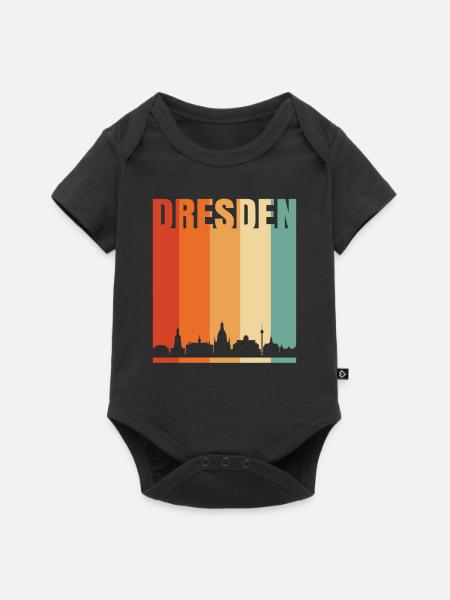 Dresden - Baby Premium Kurzarmbody - Schwarz