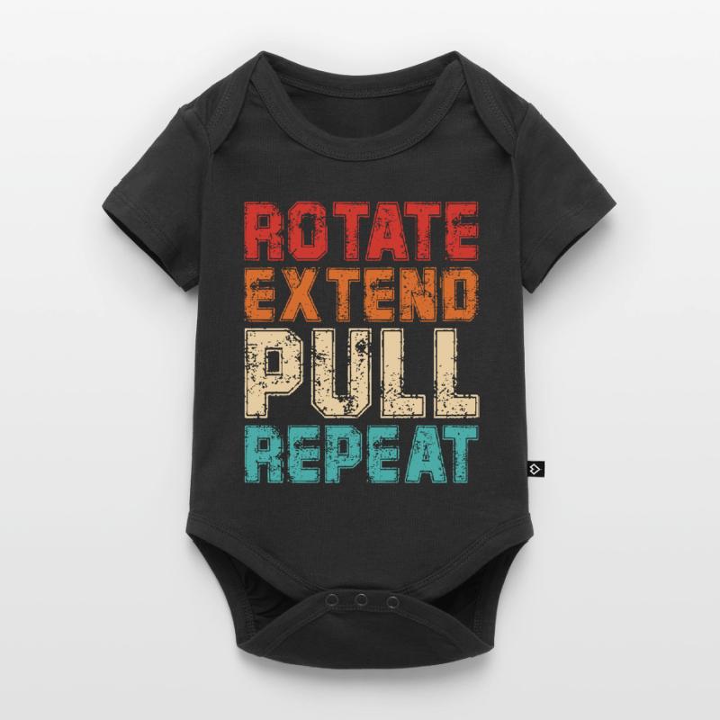 Rotate Extend Pull Repeat | Funny Rowing Quote Baby Premium Kurzarmbody